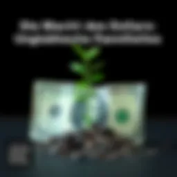 A dollar bill with a green plant growing from it, symbolizing financial power and opportunities.