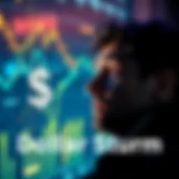 A person looking at a falling dollar symbol on a screen with a worried expression, symbolizing the effects of the dollar crisis on everyday life.