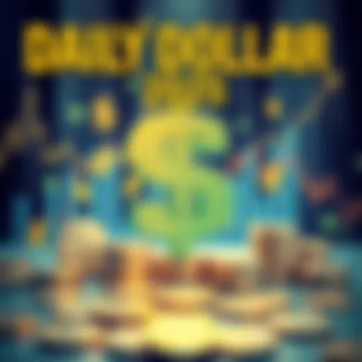 An illustration depicting changes in currency with symbols of dollar signs and economic graphs around it.