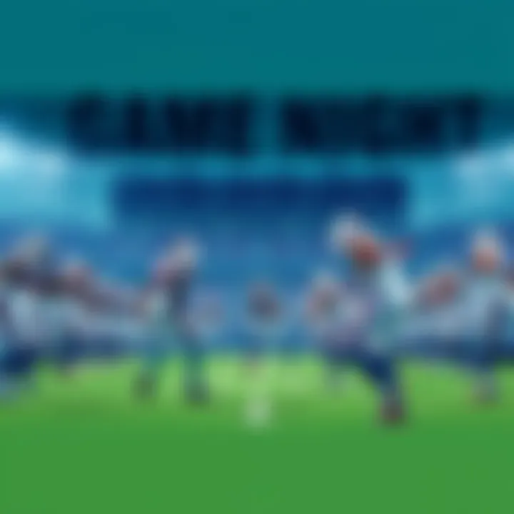 Miami Dolphins and Buffalo Bills players on the field during their NFL matchup