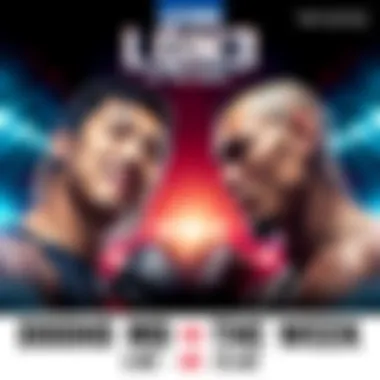 Dooho Choi and Daniel Santos face off in a dramatic fight promo poster, showcasing their intense rivalry and anticipation for the match.