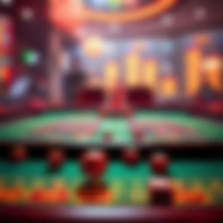 A colorful table showing the game Doubles with dice and betting options