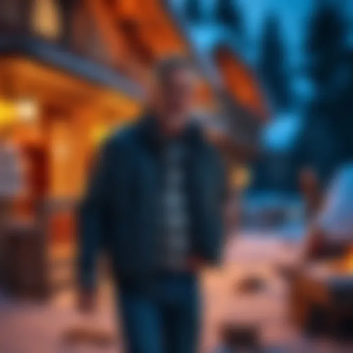 Doug Polk walking out of The Lodge with a thoughtful expression.