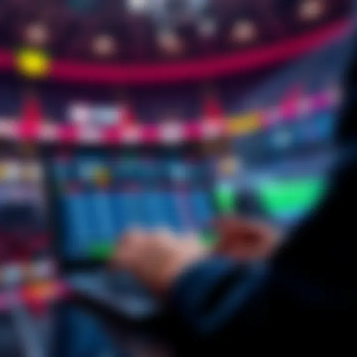 A person analyzing sports statistics on a laptop with betting odds displayed on the screen, representing strategic betting on DraftKings.