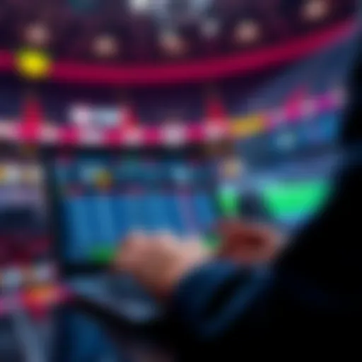 DraftKings Sportsbook Betting Tips A person analyzing sports statistics on a laptop with betting odds displayed on the screen, representing strategic betting on DraftKings.