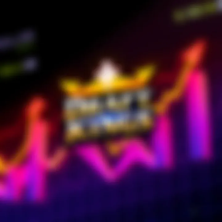 DraftKings logo with positive financial graphics and upward trends, symbolizing strong earnings performance.