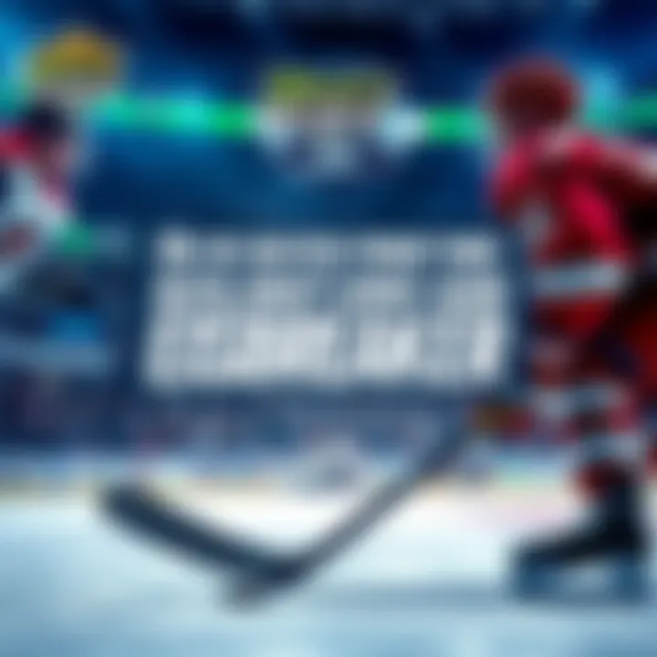 A hockey player gets ready to shoot the puck during the DraftKings Eisbreaker competition