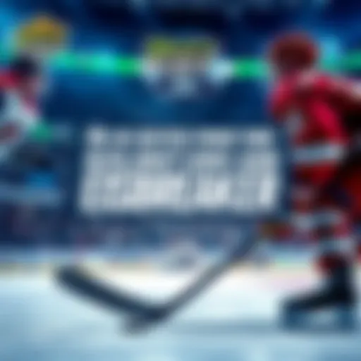 DraftKings Eisbreaker event A hockey player gets ready to shoot the puck during the DraftKings Eisbreaker competition