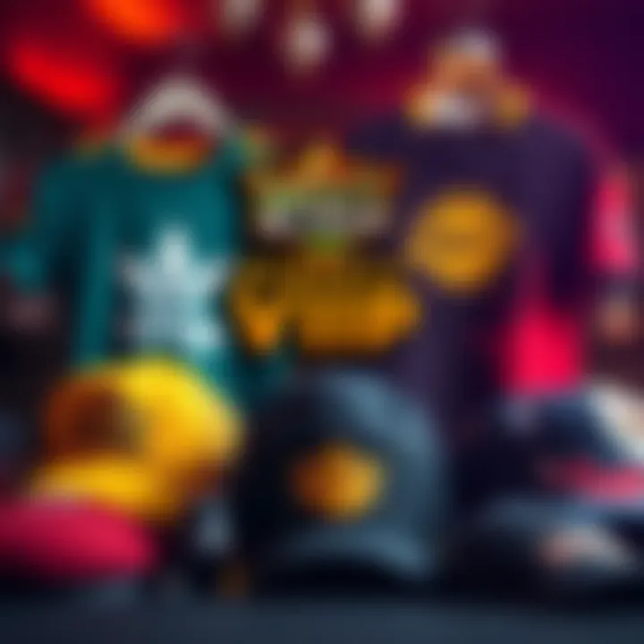 DraftKings merchandise items DraftKings Dynasty VIP logo and various merchandise items like hats and shirts