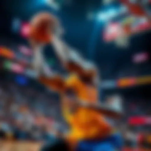 Draymond Green struggles to grab a rebound on the court