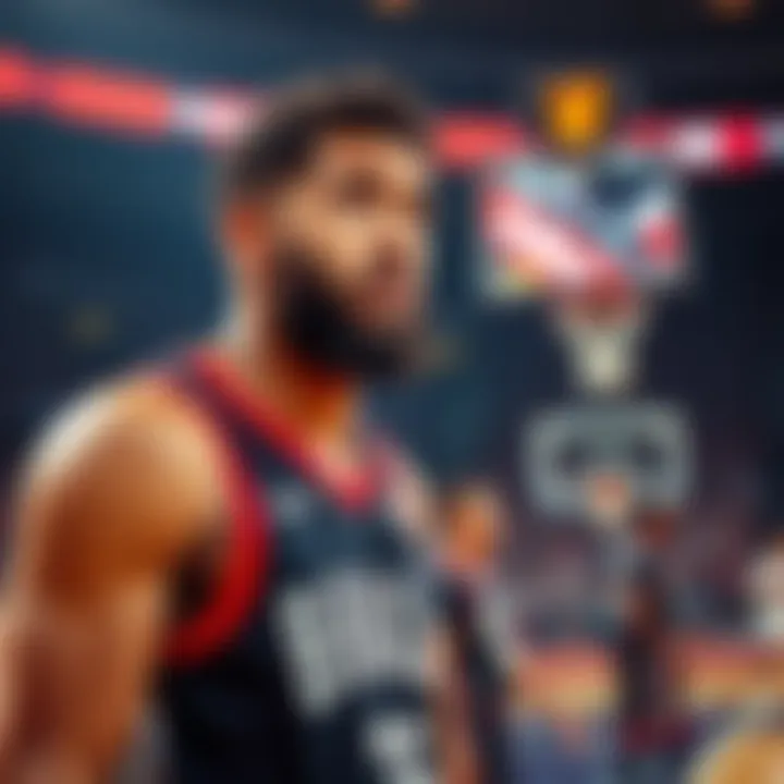 Basketball player Drummond looking frustrated on the sidelines during a game