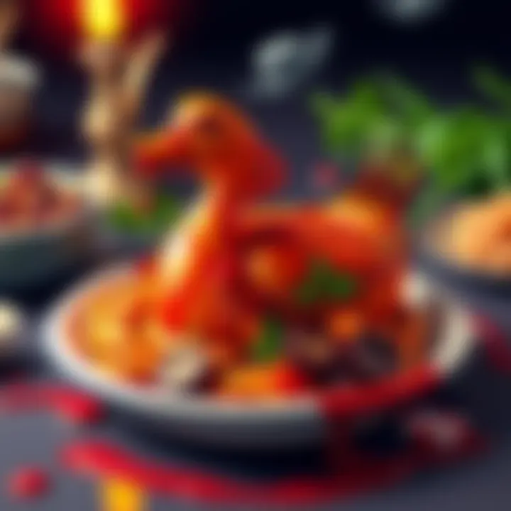 Illustration of a duck dish with casino elements, showcasing tips for playing Duck Ragu.