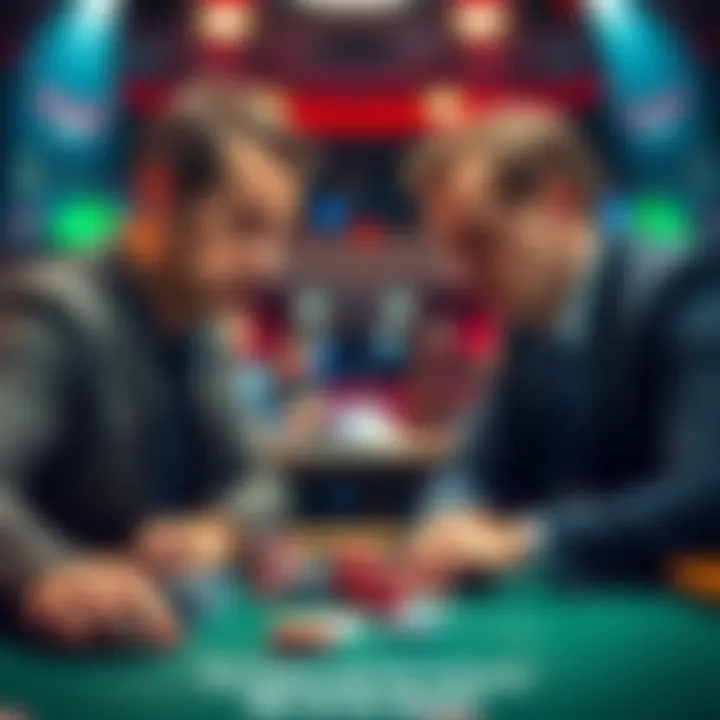 Tom Dwan and Patrick Antonius face off in a tense poker game with cards and chips in front of them