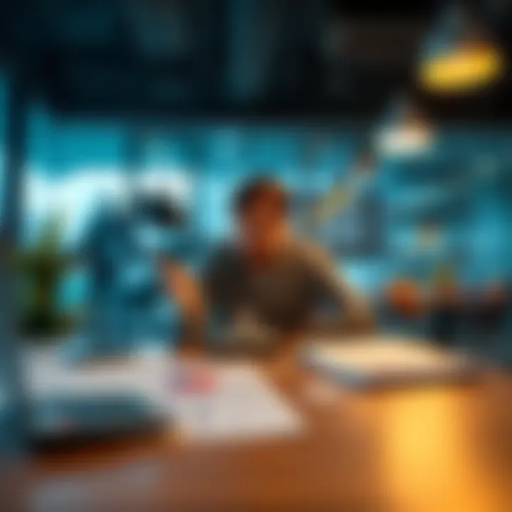 A person considering early payment decisions at a table with financial documents and a calculator