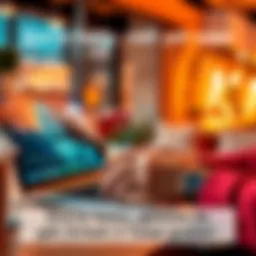 Earn money with small investment Person holding cash while using a laptop to access an online platform for earning.