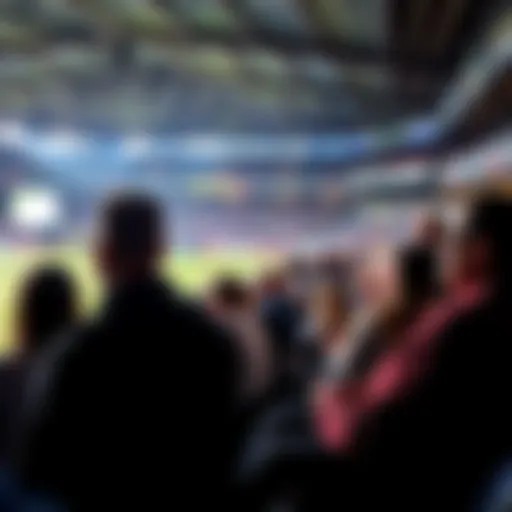 Group of people watching a home game in East Bay at a sports venue