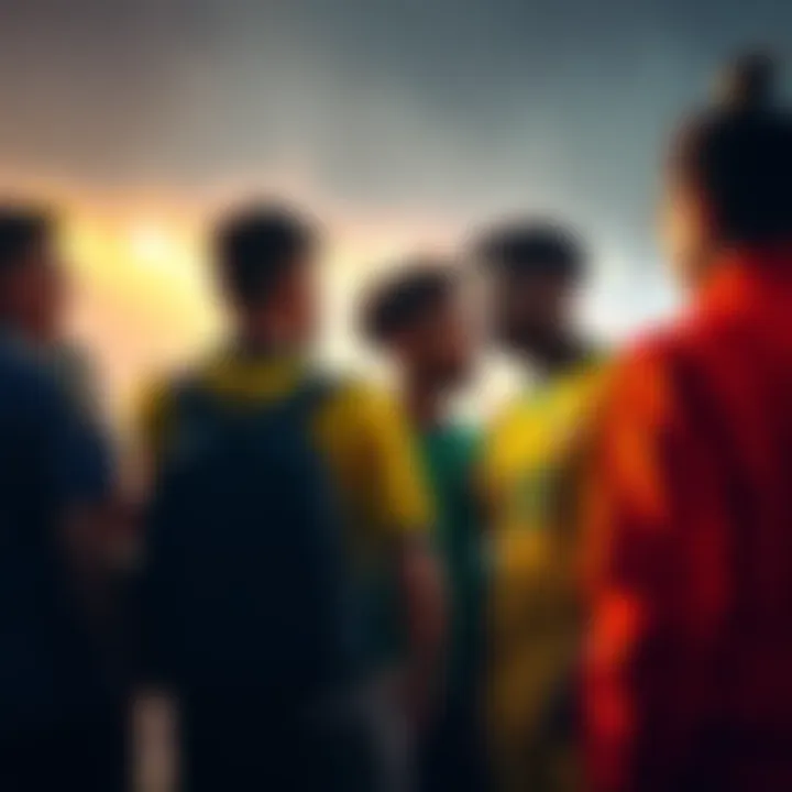 Fans discussing predictions for the Ecuador and Ivory Coast game
