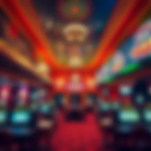 Inside view of El Cortez Casino showing vibrant gaming tables and classic decor