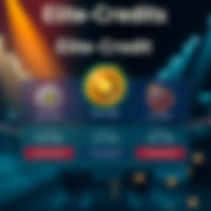 A graphic showing Elite-Credits rewards system with a spotlight on the Tier-Credits and invitations for obtaining a second Elite-Credit.