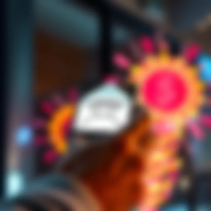 A person checking their email on a smartphone, excited to see a bonus notification, with a celebration icon in the background.