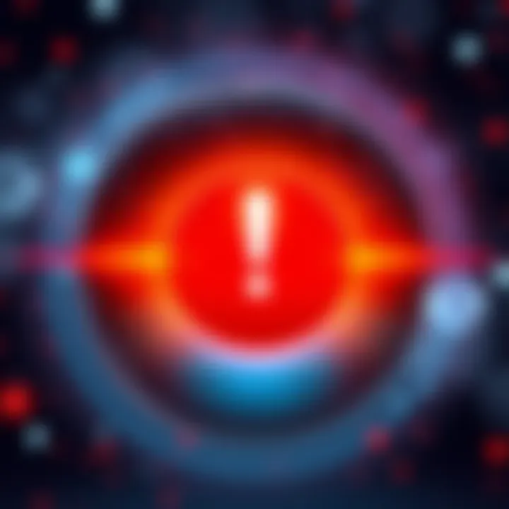 A graphic showing an emergency situation with warning symbols and a globe, indicating a potential crisis affecting many people.