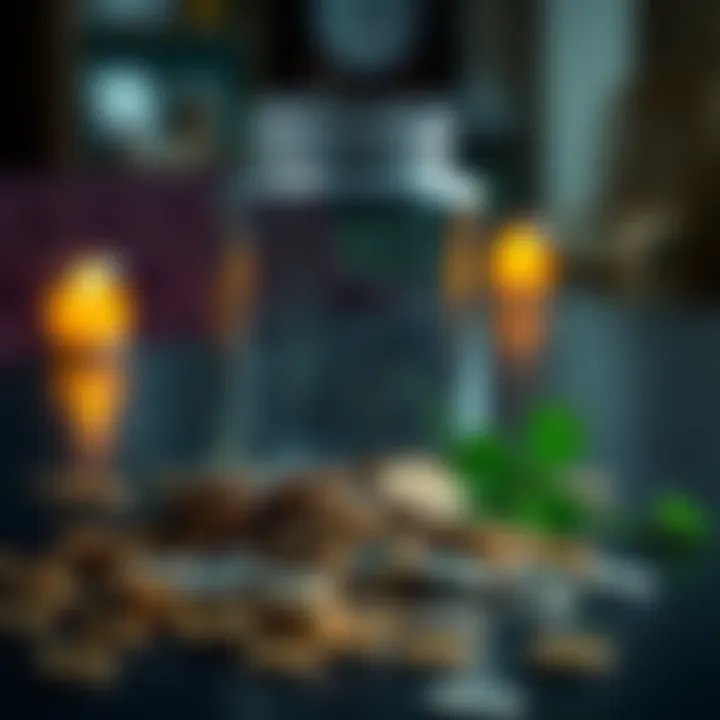 An empty jar on a table surrounded by spilled coins and a four-leaf clover, symbolizing depleted luck for the year 2025.
