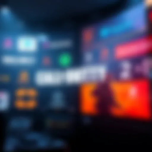 A display of various eSports betting platforms with logos, focusing on Call of Duty and Counter-Strike 2 themes.