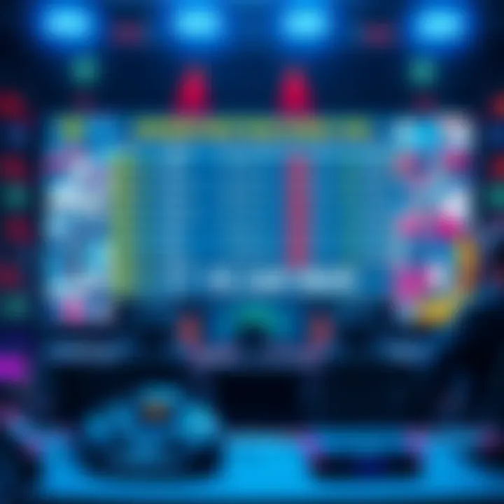 A collage of esports teams competing and betting odds displayed on a screen