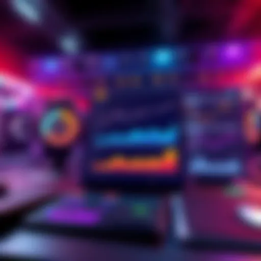 A graphic showing eSports betting tips with charts and statistics