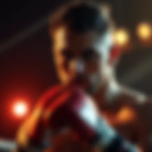 Esteban Ribovics prepares for his fight against Brenner, showcasing his determination while looking focused and ready.