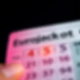 A close-up of a Eurojackpot lottery ticket with winning numbers highlighted