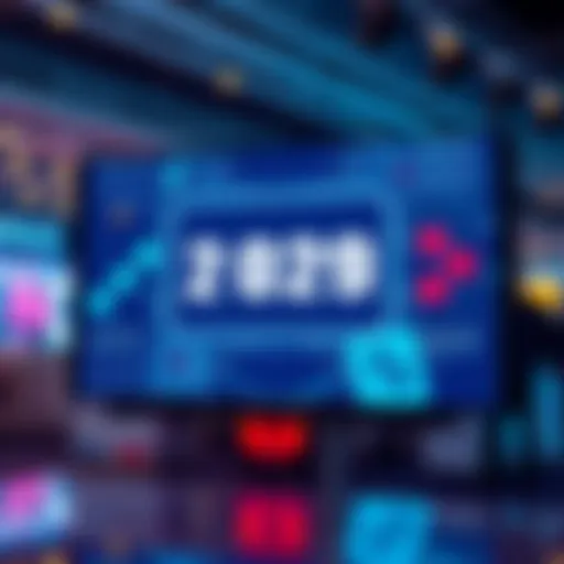 Event Planning with Algorithm A digital display showing an algorithm selecting the opening day for an event, with a calendar in the background.