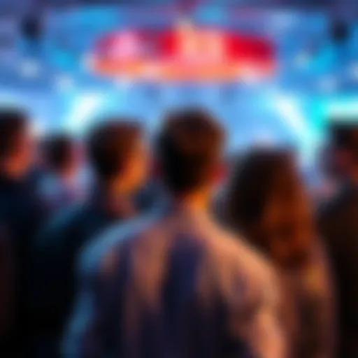 A group of people discussing a list of participants for an upcoming event.