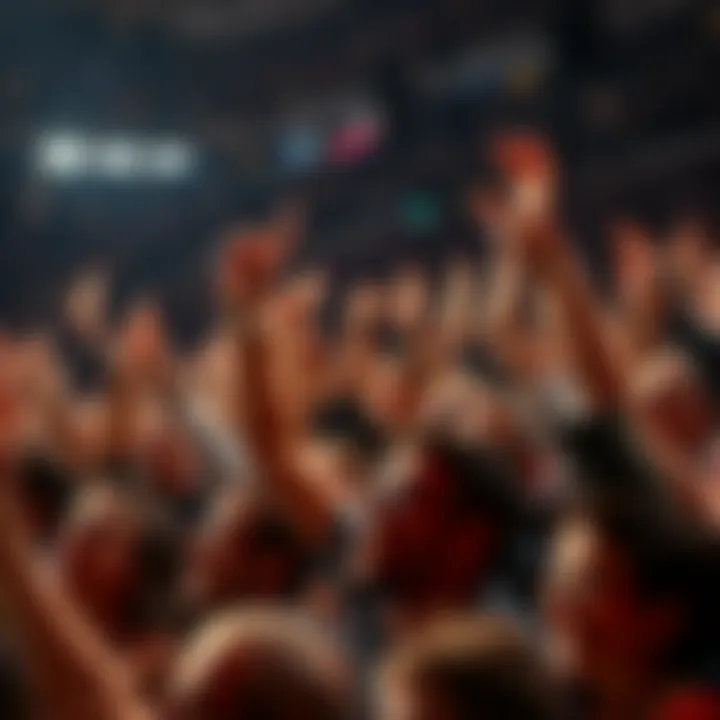 A joyful crowd cheering and celebrating a remarkable achievement with smiles and raised hands.