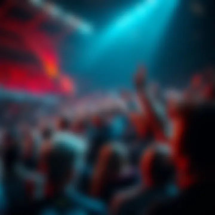 A lively crowd cheering as underdogs compete in a sports match, capturing the thrill of the competition