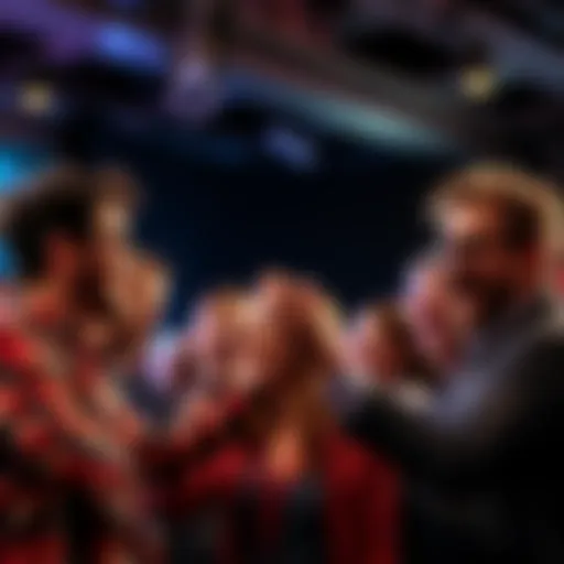 Group of people expressing excitement and discussing a new feature rollout