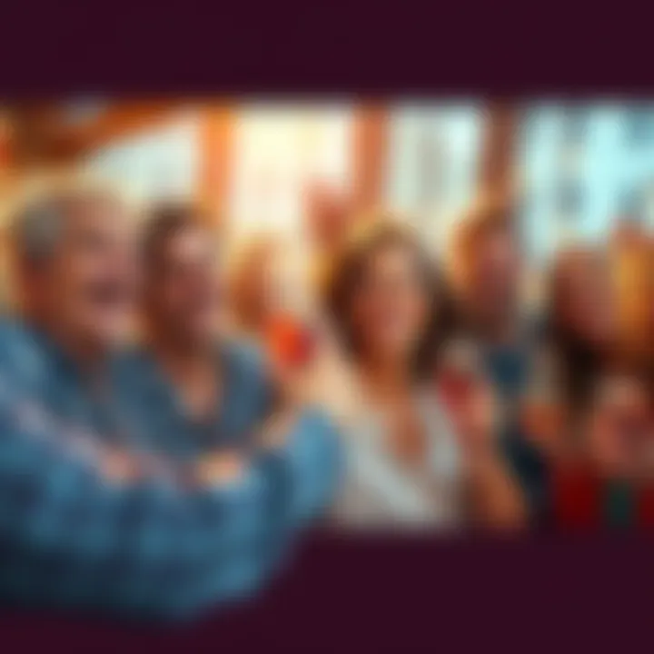 A group of cheerful people celebrating and preparing for an exciting day ahead with drinks in hand