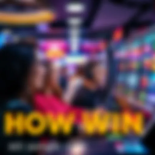 Group of people eagerly playing a slot machine, hoping for a big win