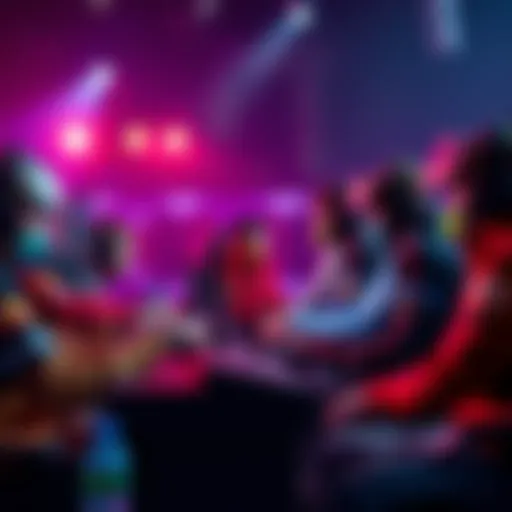 Four intense game setups ready for competition with players and fans engaged