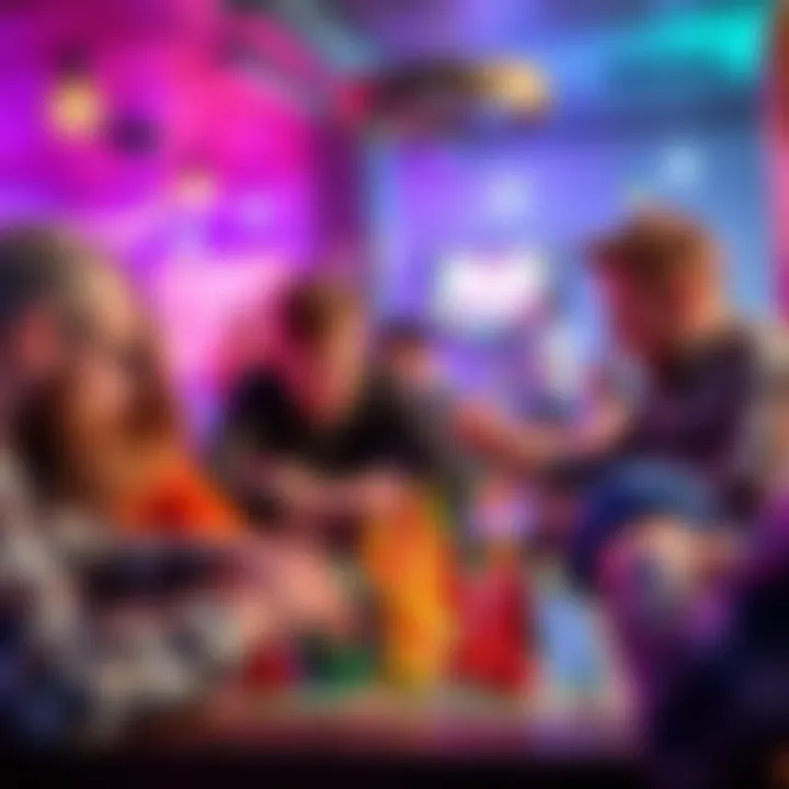 Exciting Game of Plo Players engaged in an intense game of Plo with colorful game pieces and a lively atmosphere.