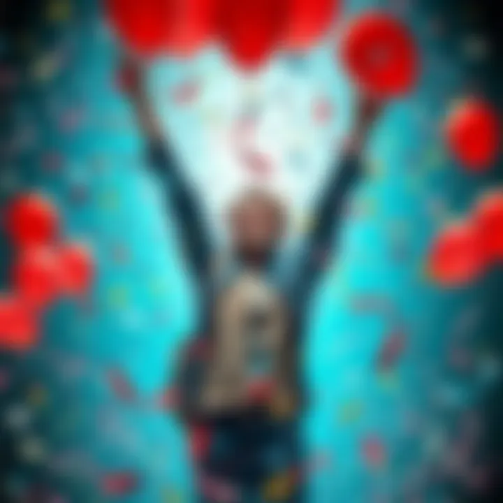 A person celebrating with confetti and balloons, symbolizing new updates after a long wait.