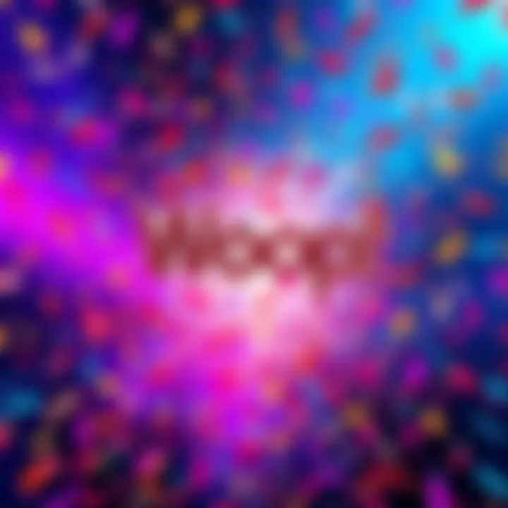 A colorful graphic depicting a burst of confetti and party elements celebrating new updates.