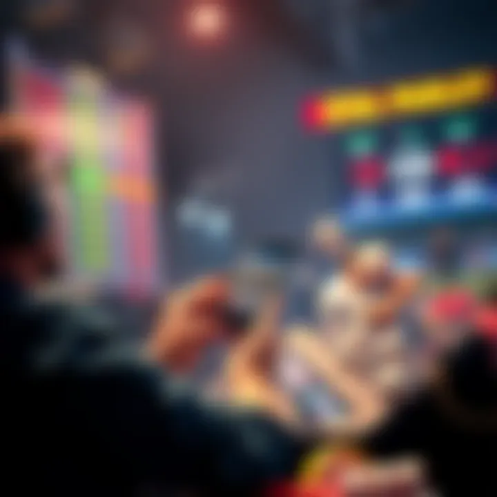 A person placing bets on various sports events, showing enthusiasm and excitement for an upcoming Saturday of gambling.