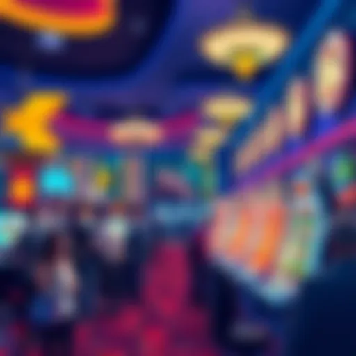 A vibrant casino scene with people enjoying new games and attractions