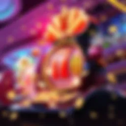 A casino scene showing a spinning slot machine with bright lights and coins spilling out, symbolizing a big win.