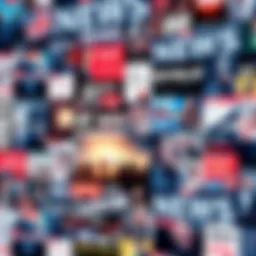 A dynamic collage of news headlines covering politics, society, and major events, showcasing their impact on community life.