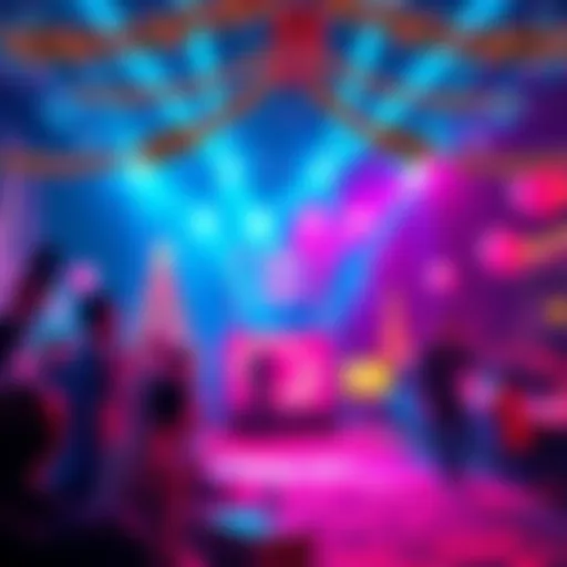 A bright and colorful graphic promoting an upcoming event on Thursday with festive elements