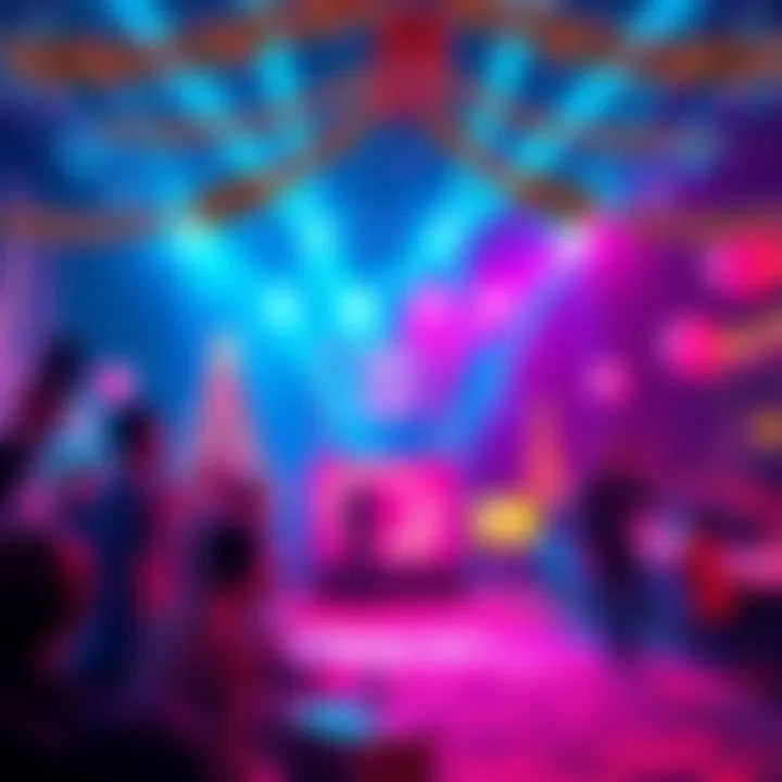 A bright and colorful graphic promoting an upcoming event on Thursday with festive elements