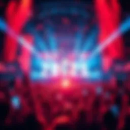 A vibrant crowd celebrating an event with banners and confetti in 2026