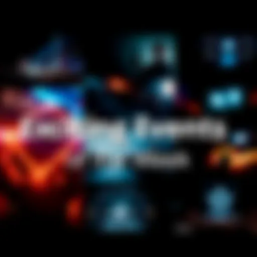 A collage of thrilling news headlines and images representing exciting events happening this week.